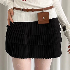 Japanese Casual All Match Handbags Women Y2k Aesthetic Fashion Streetwear Waist Packs Punk Vintage Simple Solid Bum Bags Trendy voguable