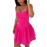 Voguable New Arrival Backless Spaghetti Strap Dress Women's Fitted Mini Skirt Party & Vacation Ball Gown Y2K Clothers voguable