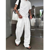 Summer Cityboy Pants Texture Soft Single Pleated Straight Casual Pants Men's Korean Retro High-end Loose Trousers Aesthetic Wear voguable