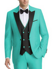 Voguable Elegant 2-Piece Men's Tuxedo Suit Customized Blazer And Pants Set Fashionable Wedding Business Mens Suit voguable