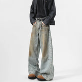 2025 Men's Jeans baggy Denim pants Loose Fit Casual Style American Streetwear Straight Novel design Leg Pants Trendy Brand voguable