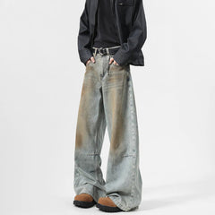 2025 Men's Jeans baggy Denim pants Loose Fit Casual Style American Streetwear Straight Novel design Leg Pants Trendy Brand voguable