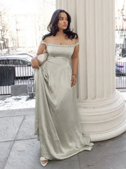 Elegant Solid Color Off Shoulder Fashion Long Dress Women's Backless Sleeveless Party Dresses New Spring Banquet Vestidos