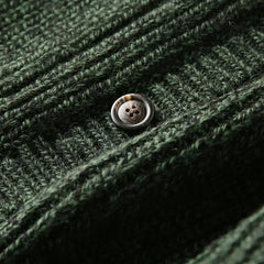 American High-end Knit Cardigan Men's Stand Collar Sweater Cardigan Korean 2025 New Spring Autumn New Sweater Button Jacket Chic voguable