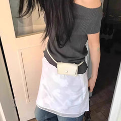 Trendy Y2k Aesthetic Fashion Waist Packs Streetwear Vintage Casual Mini Bags Japanese Women All Match Belt Purses and Handbags voguable