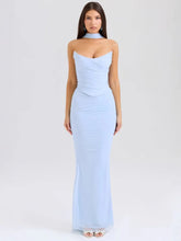 Sexy Two Pieces Sets For Women Strapless Off-shoulder Sleeveless Tops And Elegant High Waist Long Skirt Two Pieces Sets voguable