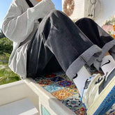 Korean Fashion Men's Baggy Jeans Classic All-match Solid Color Straight-leg Denim Wide-leg Pants Male Light Blue Grey Black voguable