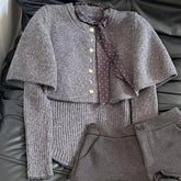 Korean Fashion Y2k Crop Tops Women cape sweater 2000s Vintage Lace-up T-shirts Outwear Chic long Sleeve Subculture Harajuku Tees voguable