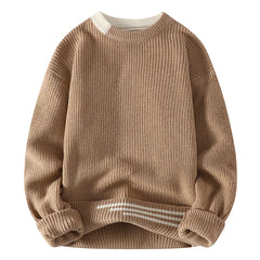 New Autumn Winter Korean Knit Pullovers Men Fashion Knitted Sweater Mens O-Neck Patchwork Casual Knitwear Slim Pullover Sweaters voguable