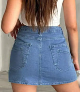 Voguable Spring/Summer New Women's Fashion Casual Solid Color Multi functional Ultra short Jeans Women's Wear voguable