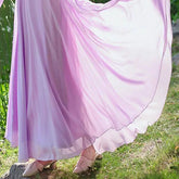 Voguable Elegant Chiffon Hanfu Style Dress for Women Square Neck Wide Flare Sleeve Flowy Maxi Traditional Chinese Dress for Cosplay Y2K voguable