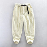 Voguable Autumn New 100% Cotton Corduroy Pants Men Clothing Casual Cargo Men Zipper Joggers Men Trousers voguable