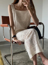 Voguable Elegant Chic Lace Long Sleeveless Vest Dress Women's Fashion Spring Fashion Square Collar Slimming Skirt Korean Style Summer lollapalooza outfit spring outfits voguable