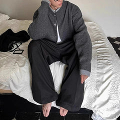 Old Money Vintage Cardigan Coat Light Luxury Knitted Lapel Long Sleeve Men Sweater Jacket Leisure Premium Quality Knitwear M-3XL voguable