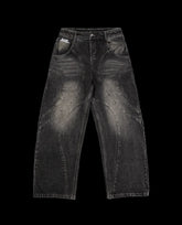 2025 High Street Trendy Brand Baggy Wide Leg Jeans Men Harajuku Y2K Streetwear Punk Retro Embroidery Splicing Straight Leg Pants gotmes-shop