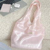 Korean Elegant Y2k Aesthetic Chic Shoulder Handbags Glossy Tender Fairy Underarm Bag Trendy Fashion Casual Women Shopping Bags voguable