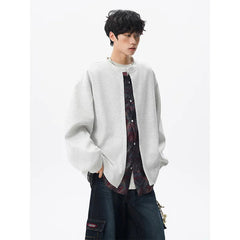 Jacket men Stand Up Collar Single Breasted Fake Two Piece Jacket Autumn Thin Ethnic Print Patchwork Mens Outerwear Coat men new voguable