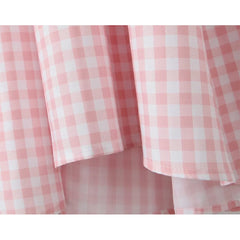 New Women Sexy Elegant Sleeveless Plaid Dress Summer Female Midi Holiday Party Robe Fit And Flare Clothing