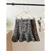 Voguable Vintage Leopard Print Mini Skirt Women Y2K Harajuku Faux Woolen Mermaid Skirts Winter Streetwear Grunge Design Trumpet Faldas voguable