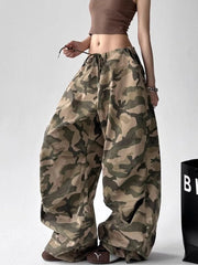 Y2K Camouflage Cargo Pant Women Streetwear Loose Hip Hop Harajuku Trousers American Vintage High Waist Summer Bf Casual Pants voguable