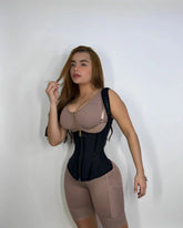 Fajas Colombianas Double Compression Waist Trainer Women Plus Size Corset Adjustable Zipper Vest Slimming Girdle Body Shaper voguable