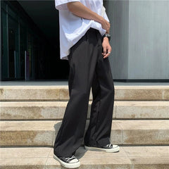 New Japanese Retro Male Suit Pants Light Luxury Straight Draped Button-down Business Casual Pants Premium Slim Elegant Trousers voguable