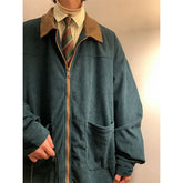 Voguable Retro Jacket Autumn Men Corduroy Bomber Jacket Loose Oversized Patchwork Casual Jacket Male Clothing Loose Hip Hop Tops 5xl voguable