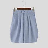 Summer Men Shorts Plaid Button Joggers Leisure Men Bottoms Streetwear 2025 Loose Oversize Fashion Casual Male Shorts voguable