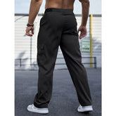 Voguable Spring Autumn Cargo Pants Men Multi Pocket Work Trousers Slim Straight Outdoor Casual Joggers Mid Waist Sweatpants Man voguable