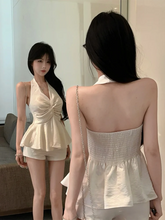 Sexy Halter Satin Tanks Women Slim Backless Fashion Hotsweet Camis Tanks Chic Design Elegant Female Summer Casual Tanks Top voguable