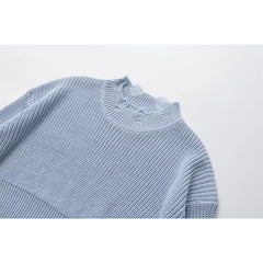 Voguable New Autumn Women Vintage Lazy Hole Crop Knit Sweater Oversize Pullover Chic Top voguable