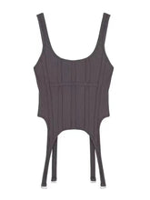 Voguable Y2k Croset Top Women Summer Fashion Vintage Irregular Rib Knitted Sleeveless Slim Cropped Tops Feminino Sexy Tank Top lollapalooza outfit spring outfits voguable