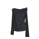 HOUZHOU Y2k Vintage Streetwear Hoodies Women Korean Style Hit Color Striped Fashion Strapless Buttons Loose Tops Autumn 2024 voguable