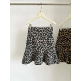 Voguable Vintage Leopard Print Mini Skirt Women Y2K Harajuku Faux Woolen Mermaid Skirts Winter Streetwear Grunge Design Trumpet Faldas voguable