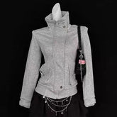 Voguable Retro Subculture Harajuku Vintage Coats Hooded Women Zipper Sweatshirts Casual Streetwear Grunge Jacket Y2k Stand Neck New voguable