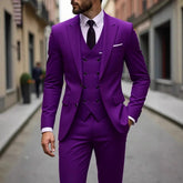 Voguable Classic Wedding Tuxedos Slim Fit Bridegroom For Men 3 Pieces Groomsmen Suit Male Formal Business Men Suits(Jacket+Vest+Pants) voguable