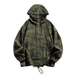 American Camouflage Hoody Mountaineering Suit Work Jacket Men's Hooded Jacket Spring Autumn Hip-hop Handsome Jacket voguable