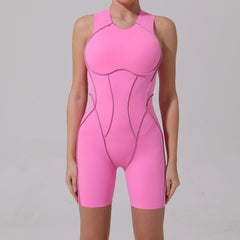 Voguable Yoga Jumpsuit Summer Short Sleeveless Sports Wear Gym Fitness Sports Bodysuit Women Dance Running Workout Clothes Yoga Jumpsuit voguable