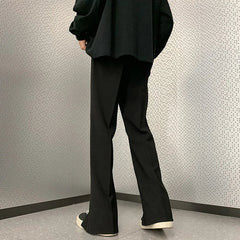 Grey Suit Pants Men Fashion Society Mens Dress Pants Korean Loose Straight Pants Mens Office Formal Trousers M-3XL voguable