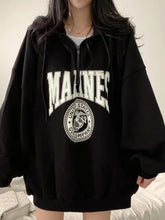 Voguable Oversize Lazy Wind Hoodies Women Korean Harajuku Letter Loose Sweatshirt Casual Zipper Long Sleeve Bf Vintage Pullovers voguable