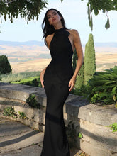 Flower Sleeveless Sexy Maxi Dress For Women Gown Fashion Halter Backless Bodycon Evening Club Long Dress Vestido voguable