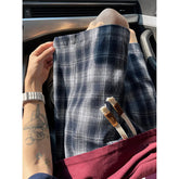 Summer Shorts For Men Fashion Retro Casual Shorts Mens Japanese Streetwear Loose Plaid Shorts Man Shorts Large Size 4XL voguable