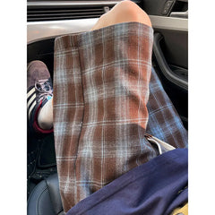 Summer Shorts For Men Fashion Retro Casual Shorts Mens Japanese Streetwear Loose Plaid Shorts Man Shorts Large Size 4XL voguable