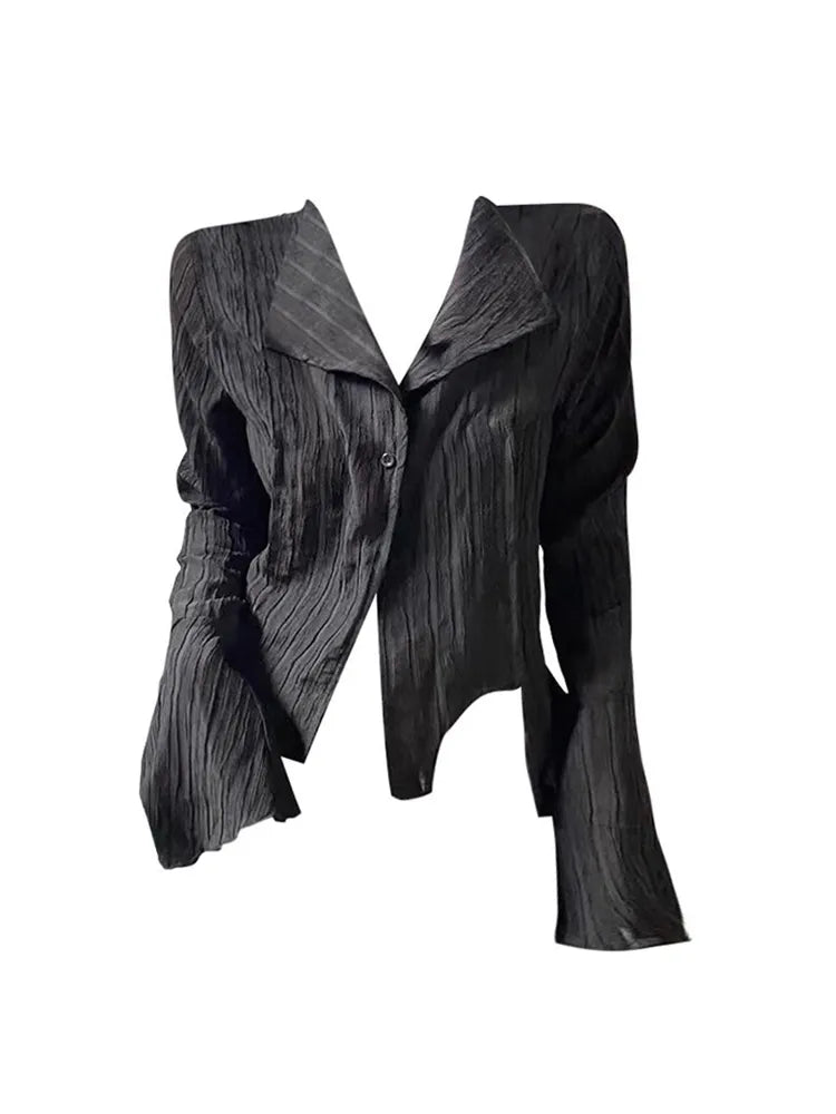 Japanese Fashion Autumn Women Gothic Vintage Fare Long Sleeve Striped Shirts Design Baddie Style Blouses 2000s Aesthetic Y2k New voguable