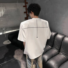 Men Cotton Tshirt Crew Neck Line Design Soft Comfortable Casual Streetwear Slim Fit Breathable Top Tee Shirt Fashion Trendy voguable