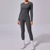 Voguable Long Sports Jumpsuit Sleeveless Gym Set Women Yoga Clothes Rompers Workout One-piece Suit Female Outdoor Recreation Bodysuits voguable
