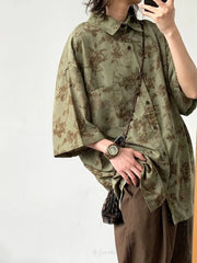 Harajuku Y2K Shirt Women Loose Vintage Print Streeetwear Blouse Oversize Half Sleeve Female Casual Retro Japan Bf Tops New voguable