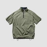 Voguable Summer Outdoor Sports Men's Casual Faionable f Zipper ort Sve Stand Collar Cycling T-irt Top for Men And Women voguable
