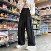 Men Korean Fahions Wide Leg Pants Men Black Loose Casual Harem Pants Japanese Streetwear Joggers Sweatpants 5XL voguable