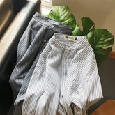 Stylish Striped Long Sleeve Men's Shirt Korean Trendy Loose-fit Lining Summer Sun Protection Clothes Hong Kong Style Jacket voguable